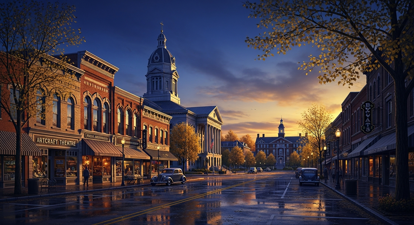 Franklin, Indiana — golden-hour neighborhood image