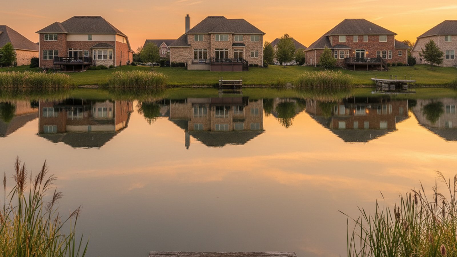 Mirror Lake, Center Grove, Indiana — neighborhood overview / signature landmark