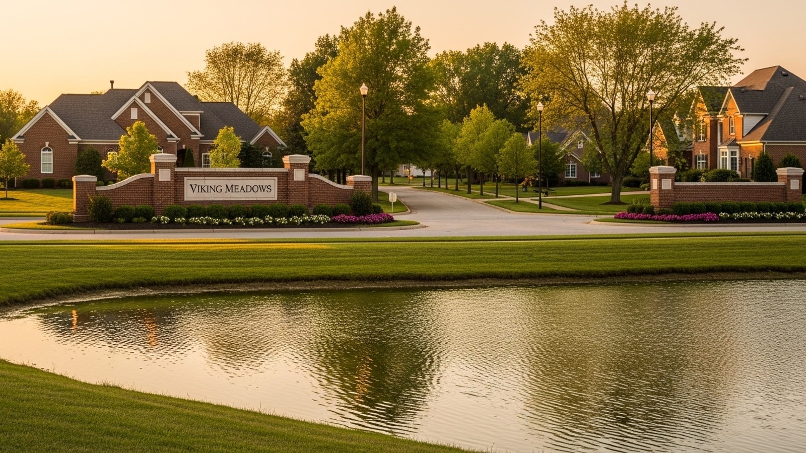 Viking Meadows Westfield, Indiana — golden-hour skyline / signature landmark
