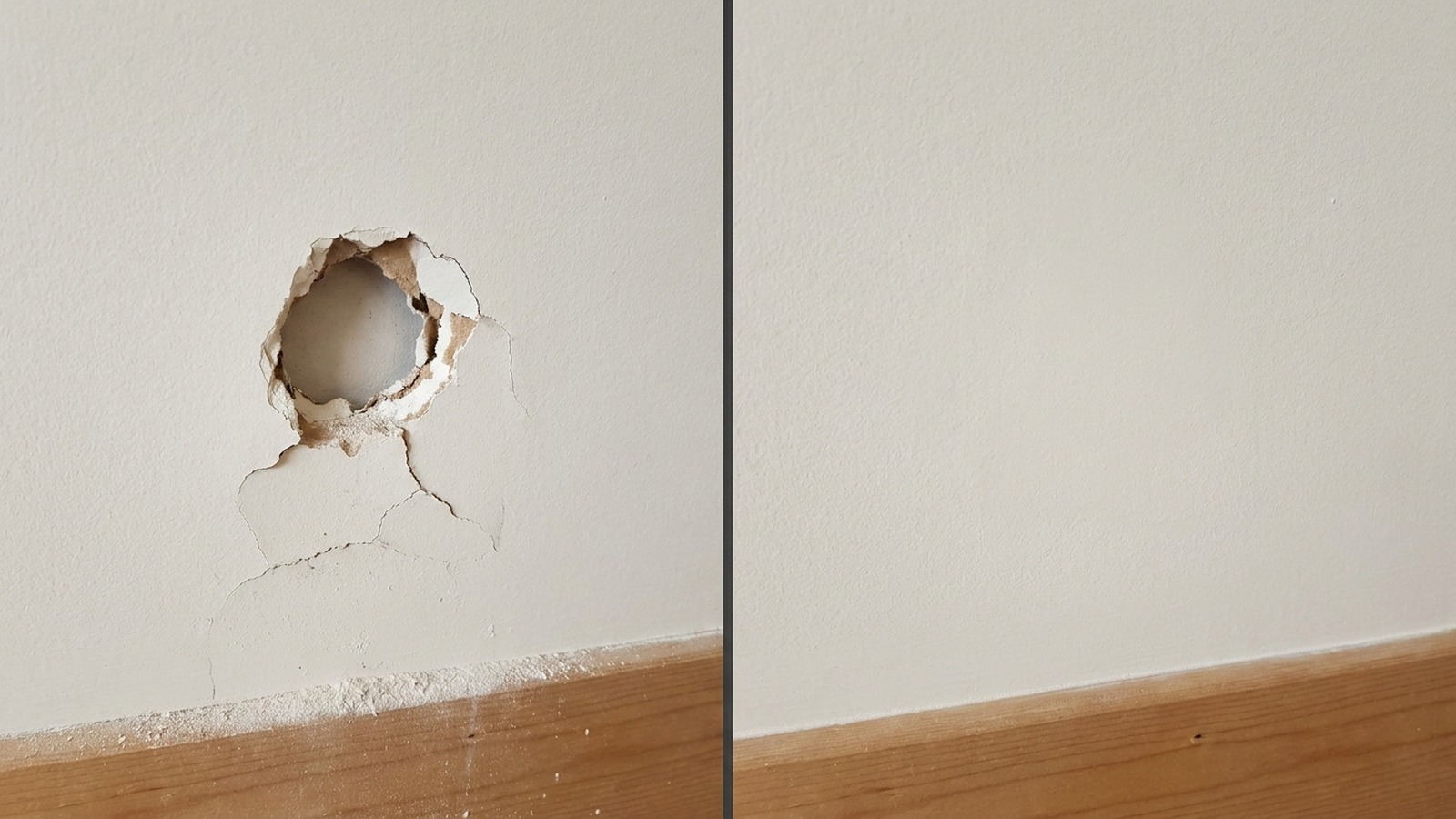 Drywall before & after